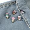 Cute Cartoon Cat Brooch Pin Alloy Cat Cone Pin For Bags Accessories And Backpacks