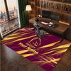 Brisbane Broncos Personalized Crystal Velvet Carpet, Customized Name Text Soft Anti‑Slip Rug for Living Room Bedroom