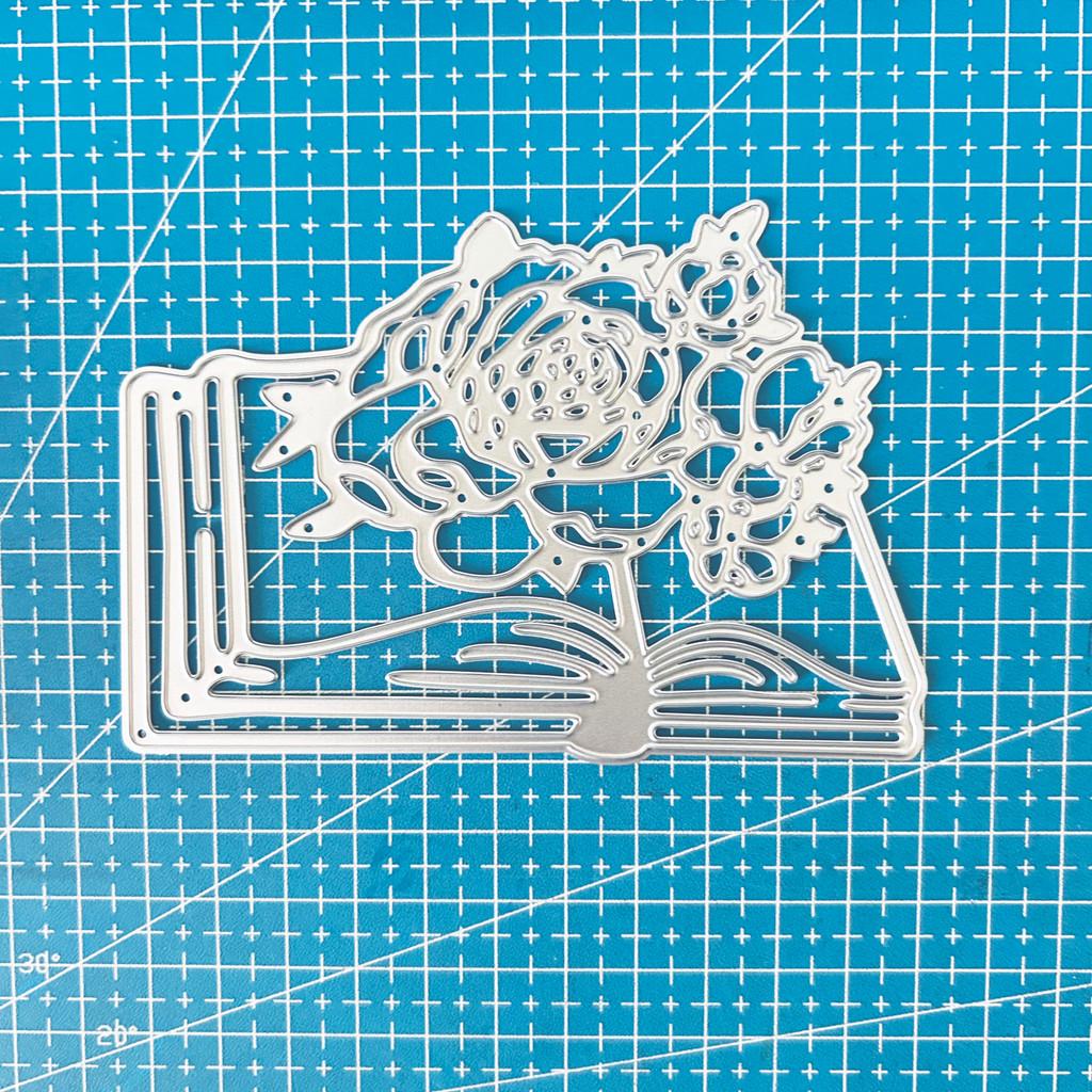 Книги В Цветах Металлические Режущие Штампы Трафарет для DIY Скрапбукинга Фотоальбом Тиснение Бумаги Открытки Поделки Высечки