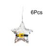 6 шт. Блестящая подвеска-звезда Рождественские украшения Блестки Звезда Рождественская елка Подвесные украшения Рождественская вечеринка Домашний декор Подарки