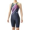 Swimsuit Racing Spats Half Navy X Purple O [Arena] One-Piece (Open Back, Leg) Women's (NYPL)