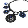 [I2190] - Designer Necklace 'Carmen' Black Blue