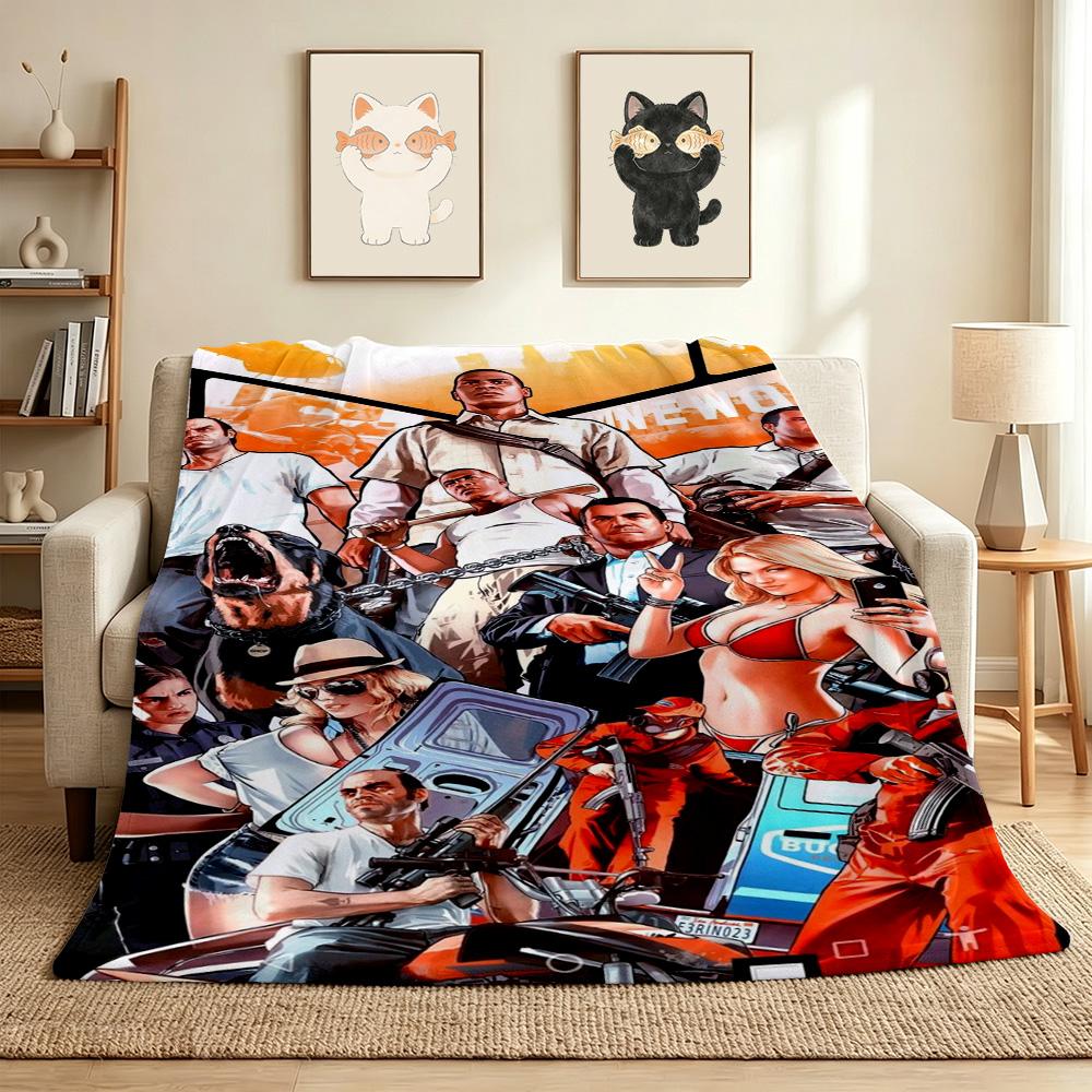 Cityscape Heroes Flannel Blanket Throw Blanket Soft Warm Sofa Bed Camping Home Decor Unique Christmas Gift C9211786