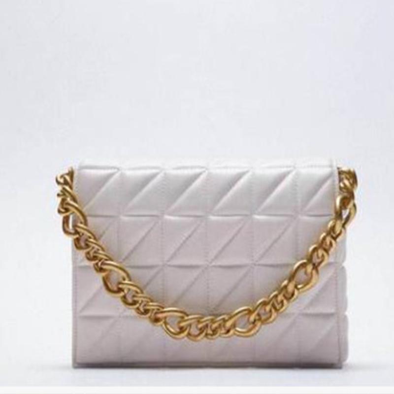 Модная большая вместительная сумка через плечо женская повседневная толстая цепочка-тоут дизайнерская сумка из искусственной кожи в клетку