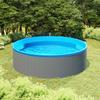 Splash Pool - vidaXL - 350x90 Cm - Steel - Grey and Blue - 7200 L