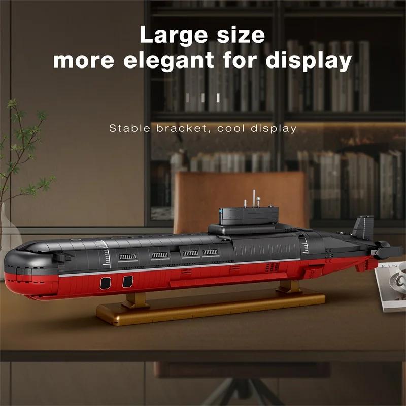 Нетоксичные 2895 деталей Строительные блоки Подводная лодка класса «Тайфун» 1:Модель подводной лодки Тип 941 «Акула» Масштаб 1:250 Строительные блоки Образовательная игрушка «Сделай сам» для детей Подарки