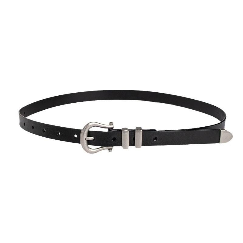 Premium Cowhide Dress Belt For Women With Metal Pin Buckle For Work And Casual