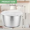 Salad Spinner 304 Stainless Steel Lettuce Spinner 5L Vegetable Dryer with Drainage Hole Nonslip Salad Spinner for Drying
