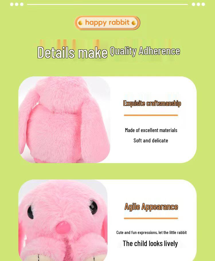 Electric Singing and Dancing Rabbit - Baby Soothing Toy with Recording and Speaking Functions