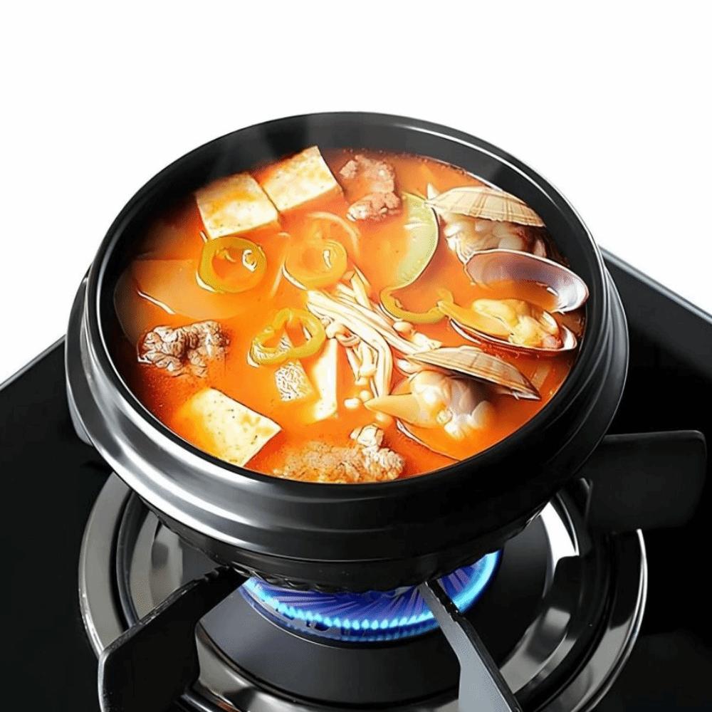 16cm Size Casserole Clay Pot with Tray Ceramic Soup Pot Kitchen Cookware Korean Stone Pot  Bibimbap
