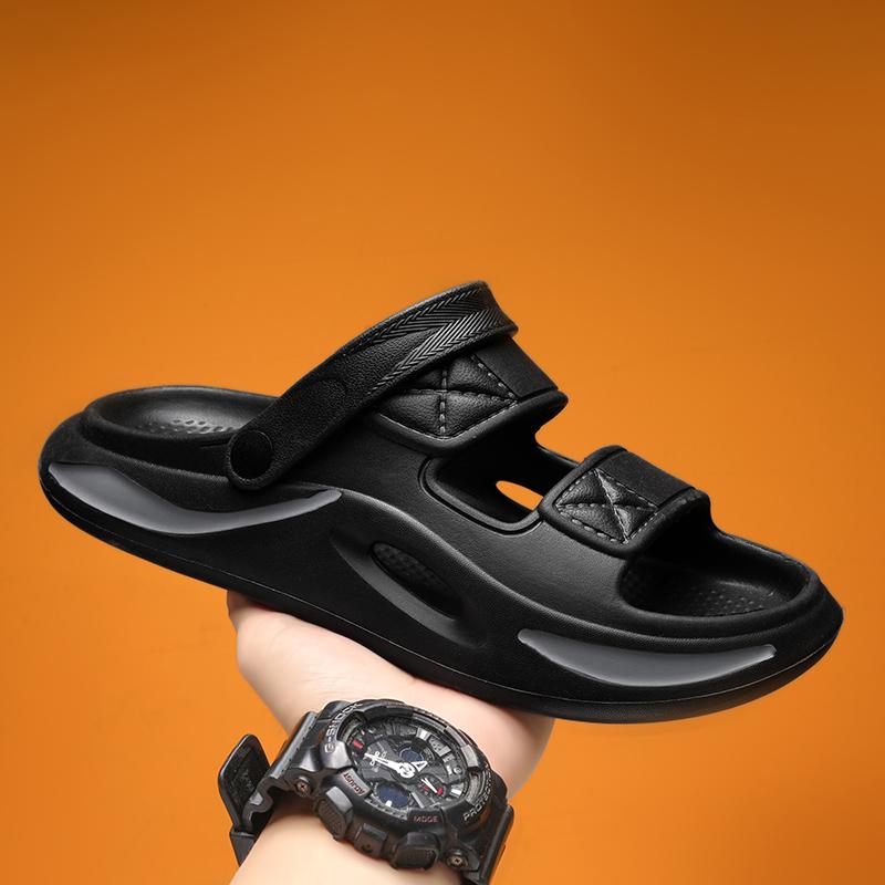 Модные новые шлепанцы на мягкой подошве, трендовые сандалии на платформе, домашние, уличные, пляжные сандалии, летние, повседневные, удобные, нескользящие шлепанцы для мужчин