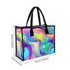 Holographic Fluid Pattern Tote Bag Fashion Daily Shoulder Handbag for Women Outdoor Travel Casual Shopping Carryall