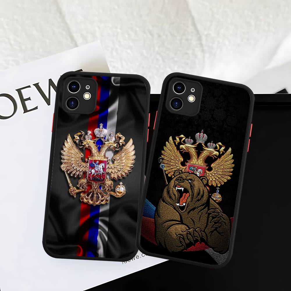 Popular Flag Of Russia For IPhone Air 16 15 14 Plus 13 12 11 Pro Max Matte Cover Jelly Shockproof Phone Case
