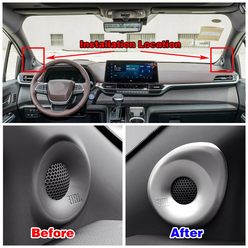 Для Toyota Sienna 2024 2024 4-е внутреннее окно A столб треугольный громкоговоритель стерео аудио динамик крышка отделка декоративная наклейка