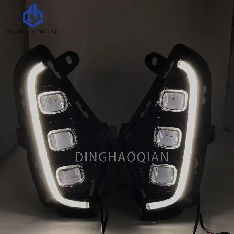 For Toyota RAV4 2019 2020 Yellow Turn Signal Function 1 2V Car DRL LED Daytime Running Light Automobile Cover Decoration Light