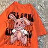 Девичья банда Broken Rabbit Doll Мужские и женские футболки с принтом Гоку Свободные топы Творчество Хлопковые футболки Футболки с рисунками Хип-хоп Парные футболки