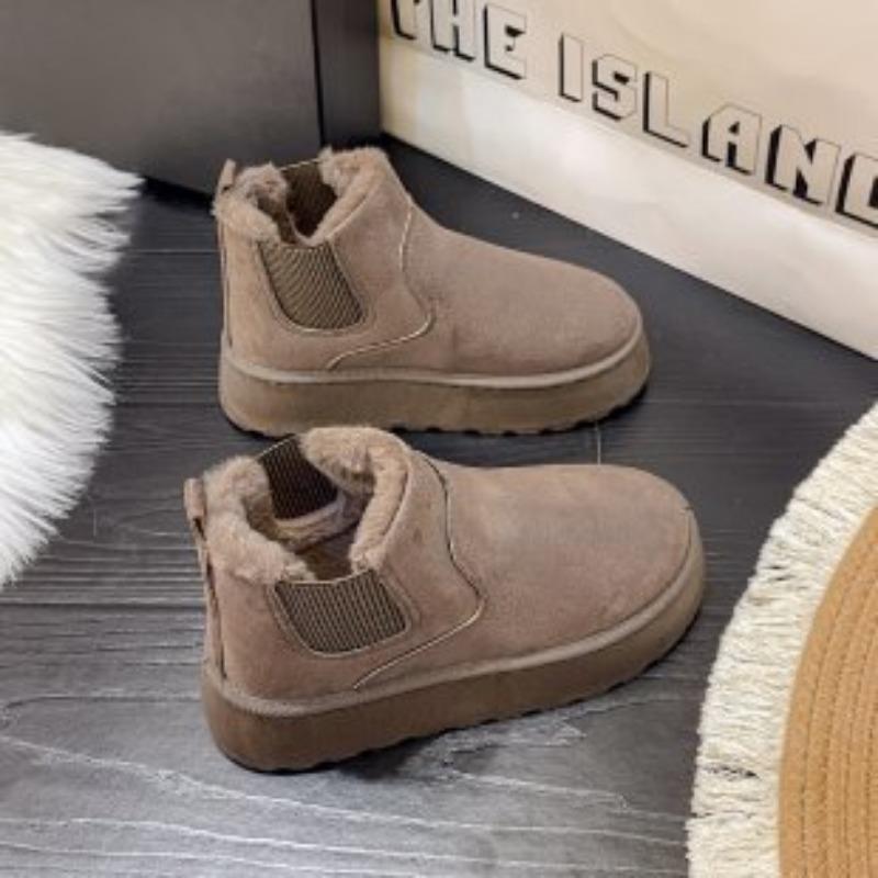 Autumn and Winter New Plush Thickened Warm Snow Boots Casual Versatile Thick-soled Plush Women's Snow Boots Shoes