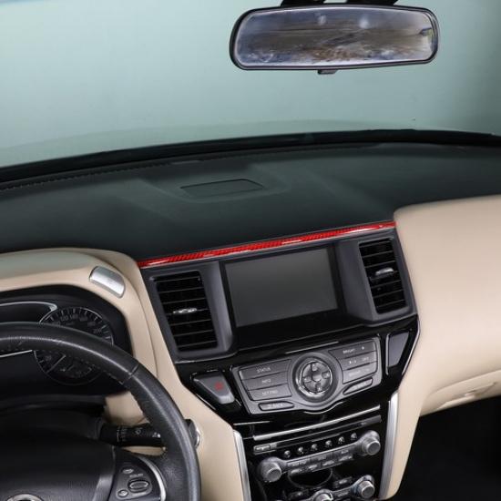 Красная накладка-полоска на центральную консоль из углеродного волокна Наклейка Для Nissan Pathfinder 2013-18