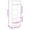 VidaXL Wardrobe Sonoma Oak 80x50x200 Cm Engineered Wood, Storage Cabinet, Wardrobe Organizer, Closet, 3307695