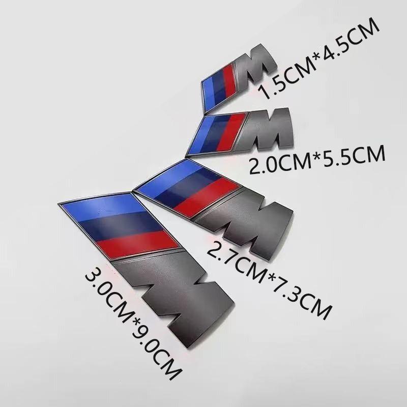 NAZF2 Car Rear Luggage Compartment Logo Sticker Metal Sticker M Emblem For BMW E34 E36 E60 E90 E46 E39 F10 F30 X5 X6 M3 M5 E71 F01 F02