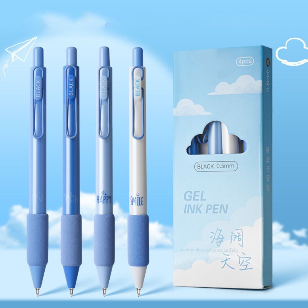 4 шт. Милые 0,5 мм Для письма Креативные канцелярские товары Мягкое прикосновение хлеба Нейтральная ручка Гелевая ручка Шариковая ручка