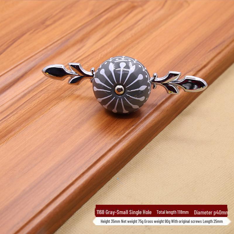 Китайская пасторальная керамическая круглая ручка, расписанная вручную, для тумбочек или ящиков