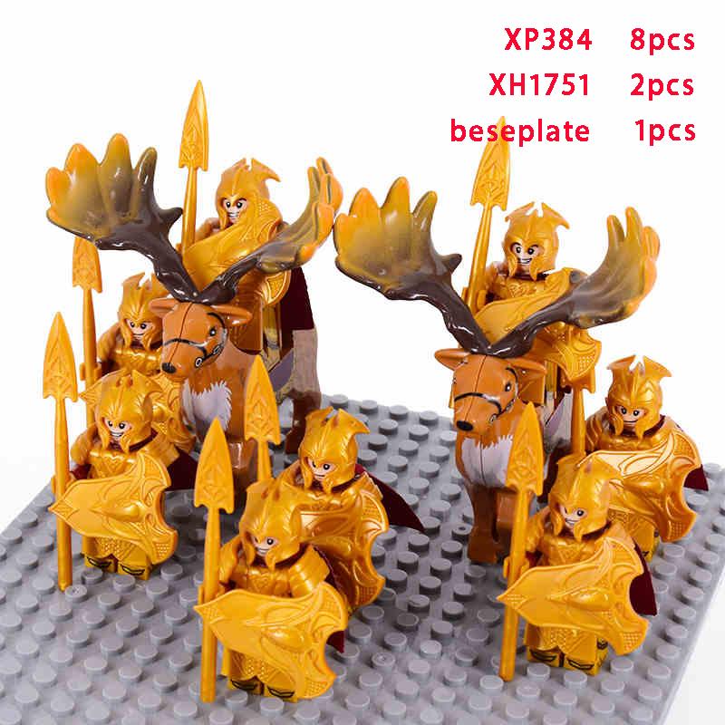 8 шт./лот эльфы солдат орки армия фигурки LOTR доспехи стража воин лучник средневековые рыцари строительные блоки кирпичи игрушки подарки