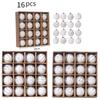 16pcs White Painted Christmas Balls Set 6cm Merry Christmas Tree Decor Children Gifts