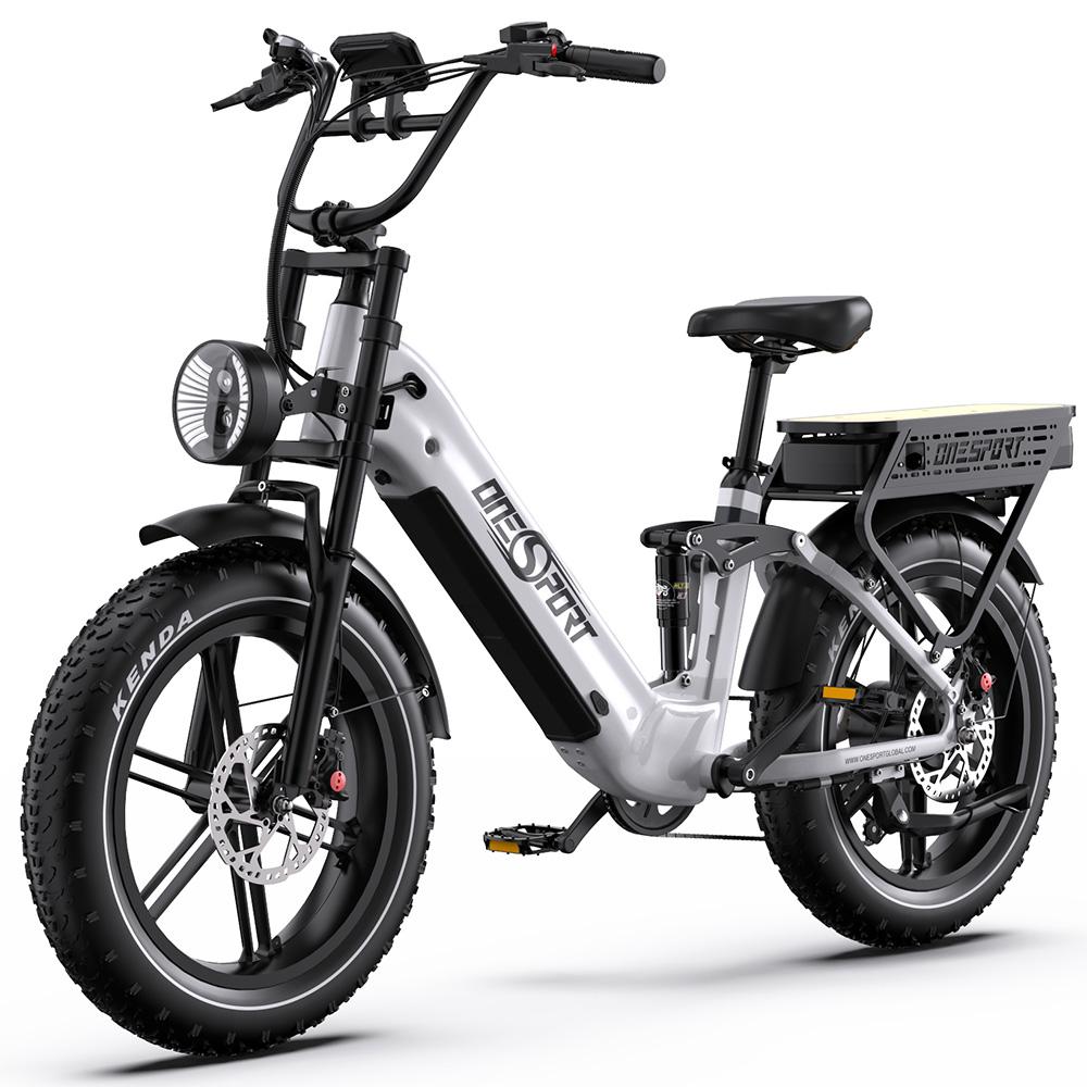 Electric Bicycle Onesport 20" 500W Motor Full Suspension 48V 36AH Adult Ebike Top Speed25Km/h 7 Speed Load 120Kg OT08 Pro