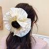 Flower Shape Pleated Hair Scrunchies Elegant Exaggerated Hair Rope Oversized Hair Tie  Ladies