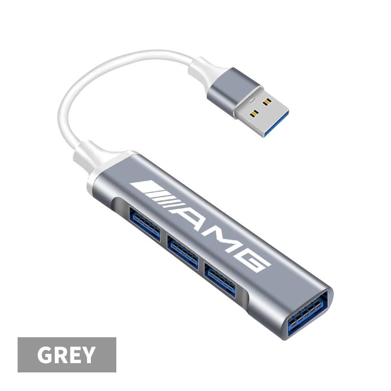 Car Sticker Car USB Hub Splitter Docking Station Type C Charger Interior Accessories For Mercedes benz AMG W204 W203 W212 W211 W