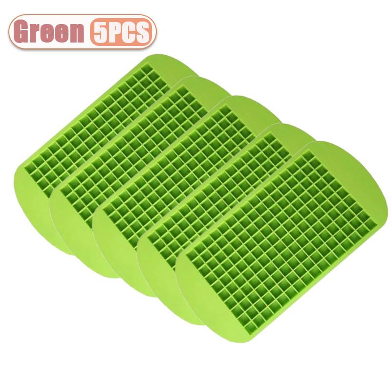 1-5PCS160 Grid Silicone Ice Tray Ice Cubes Foldable Ice Mold Ice Breaker Ice Grid Tray Small Square Mold Ice Maker Silicone Mold