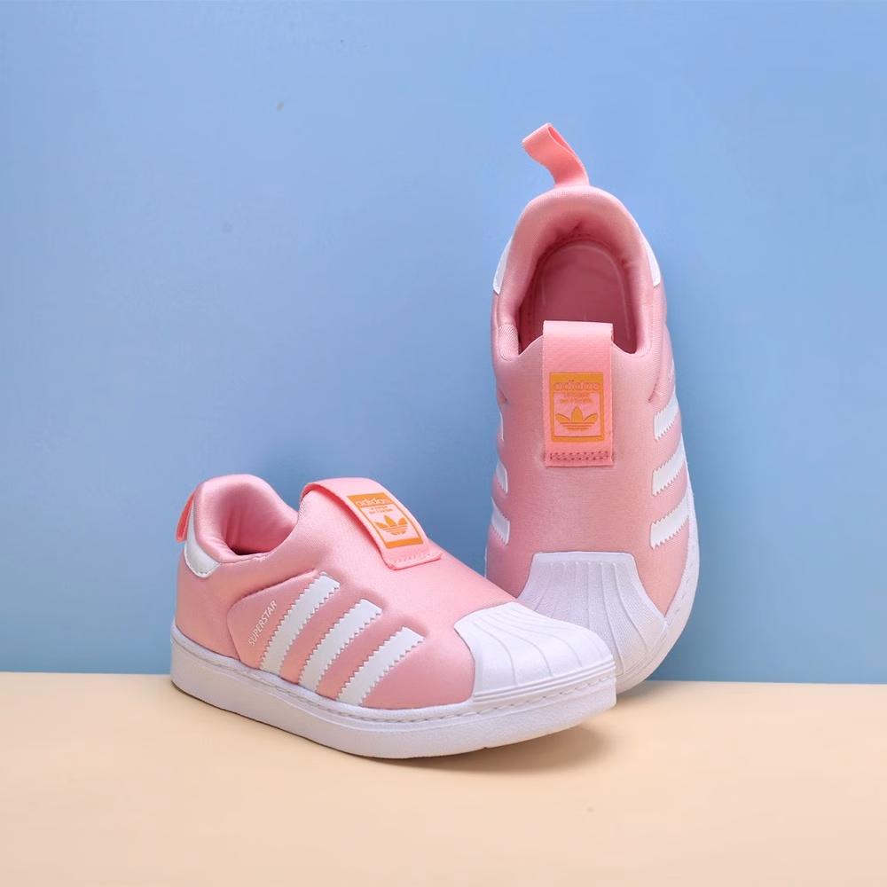 Adidas Originals SUPERSTAR 360 Mesh Low top Kids' Skateboarding Shoes White Pink Children Aged 3 7 Years Old EF9175