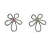 Female Luxury Crystal Zircon Stud Earrings Vintage Flowers Earrings Girl Jewelry Gifts
