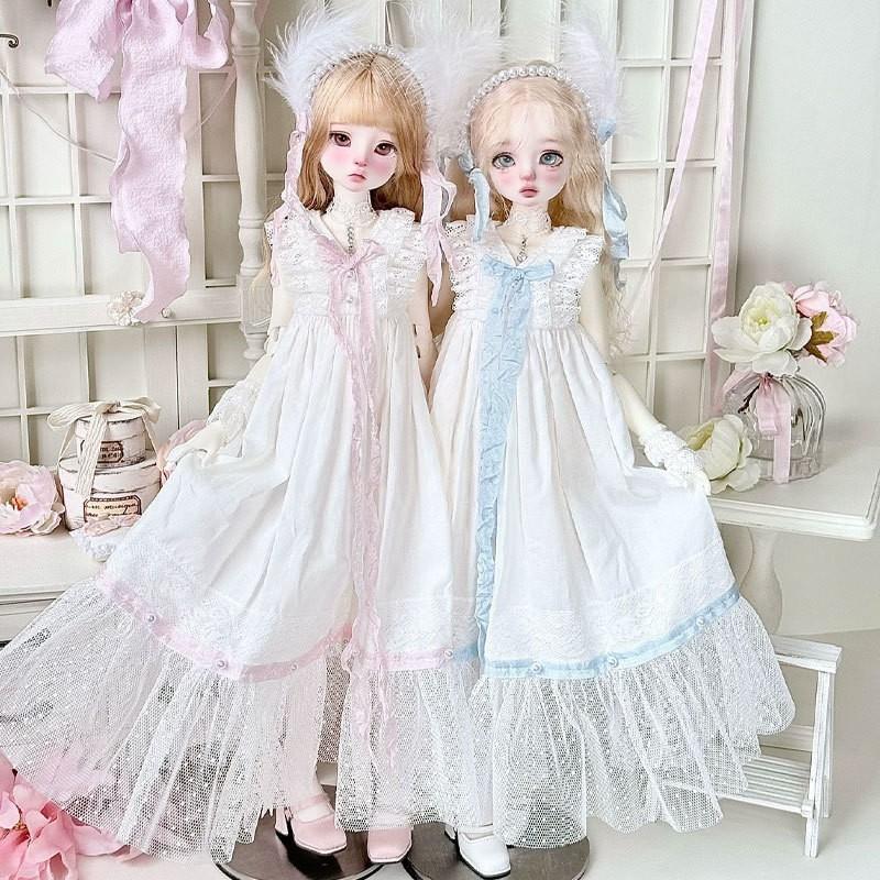 4/4 Scale BJD Doll Outfit Set White Dress Ensemble 15-35 Old Collectors