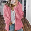 Women's Hooded Tweed Autumn and Winter Tops Jacket