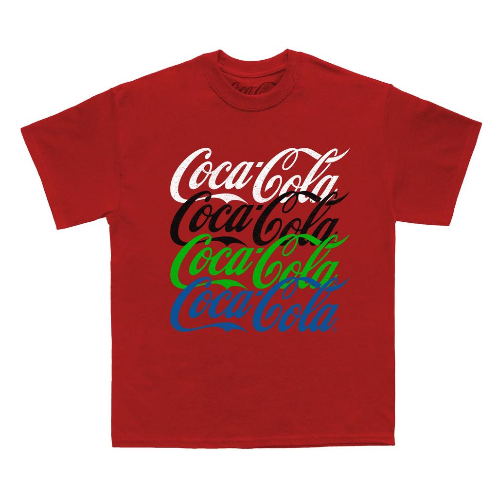 Coca-Cola Unisex Adult Repeat Logo T-Shirt