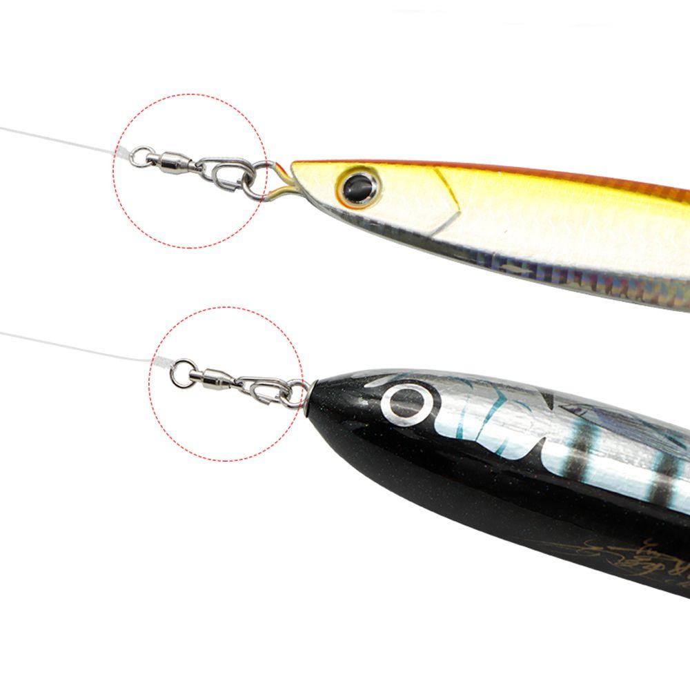 Рыболовные аксессуары Соединительное кольцо для приманки Подшипник Поворотный разъем для джиг-приманки Защелкивающиеся овальные разъемные кольца