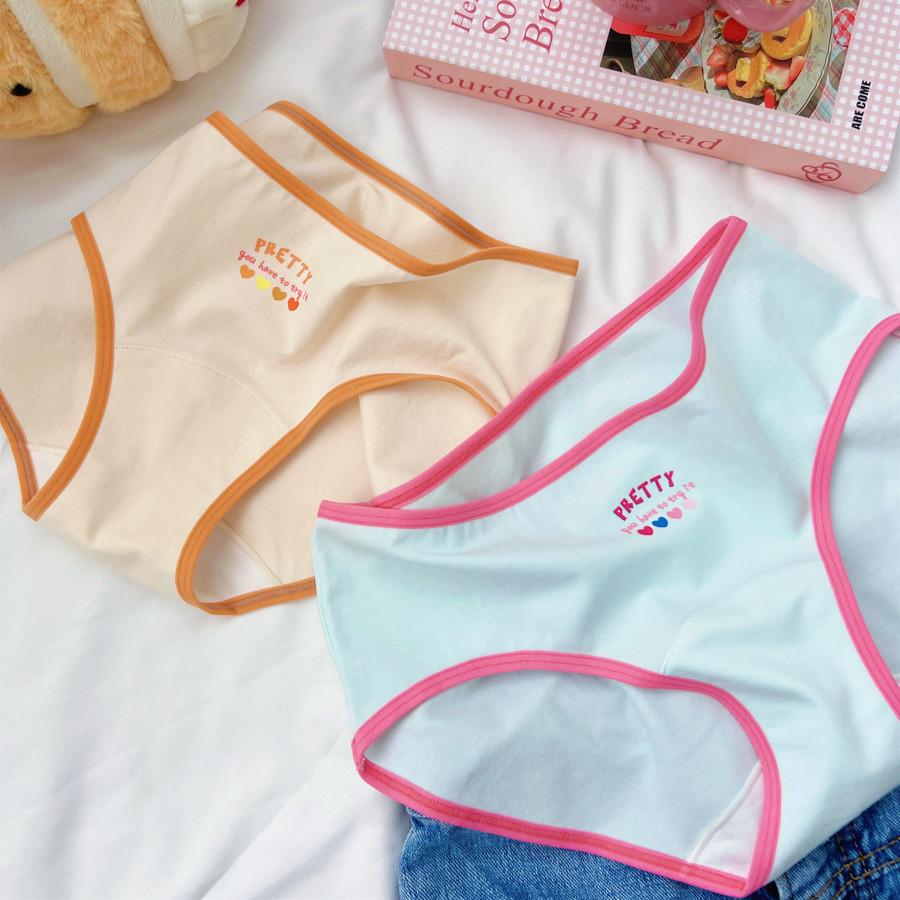 N8622 Sweetheart Womens Cotton Underwear Stylish Colorful Triangle Panties Breathable Antibacterial Design For All Seasons