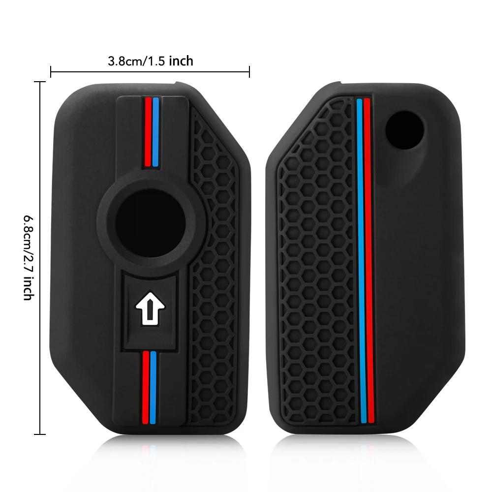 Силиконовый чехол для ключа для BMW F750, F850 GS, F900 R, XR, K1600 GT, GTL, R1200 с красными и синими акцентами