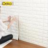 IDeko® 10X 3D Wallpaper Simulation Stone Bricks DIY PE Foam Self-Adhesive Waterproof White 0.7*0.77 (M)