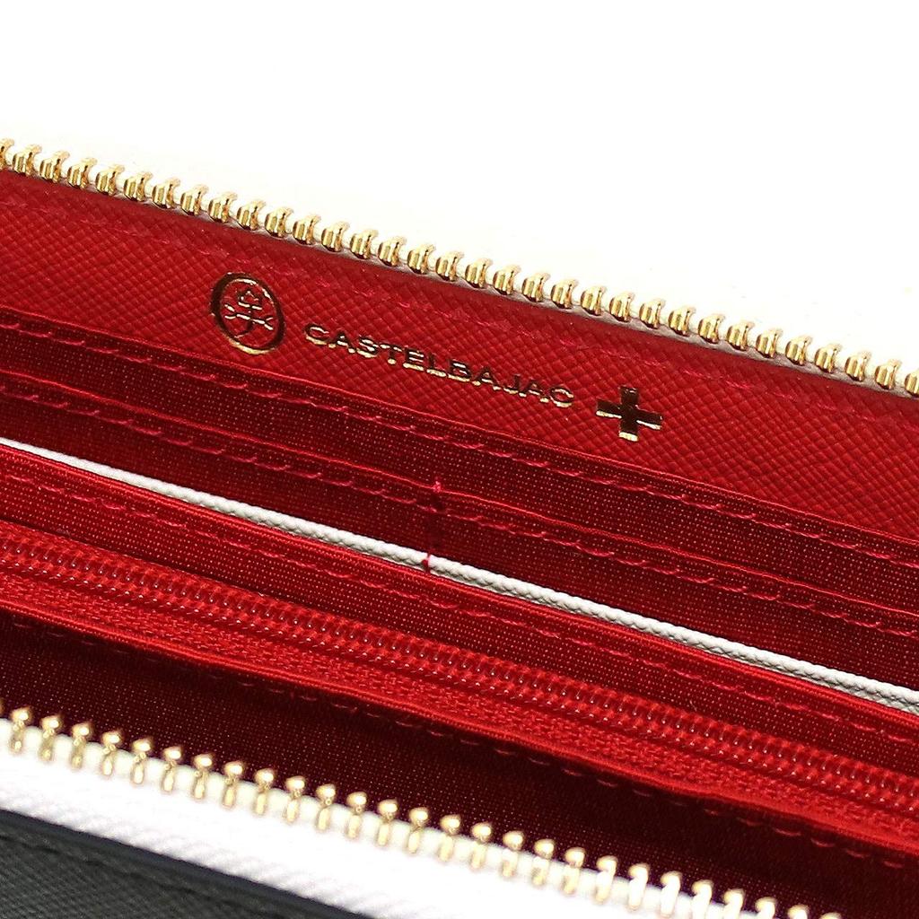 Round Zipper Long Wallet with Coin Purse Loulou 073625 Shiro [Castelbajac]