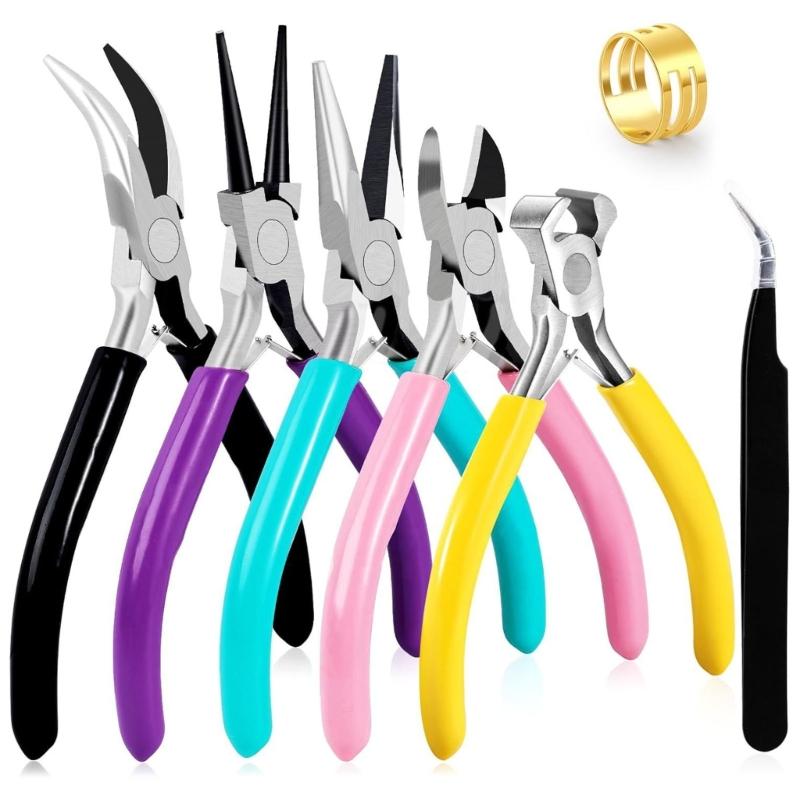 Practical Jewelry Plier Set Essential Craft Supplies Tools for Jewelry Designs Beading and Repair Fashion Accessory