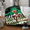 Ghostbusters Personalized Text Blanket Multi-purpose Personalized Blanket Soft & Cozy Suitable for Bed Seaside Chair Sofa All-Season Use