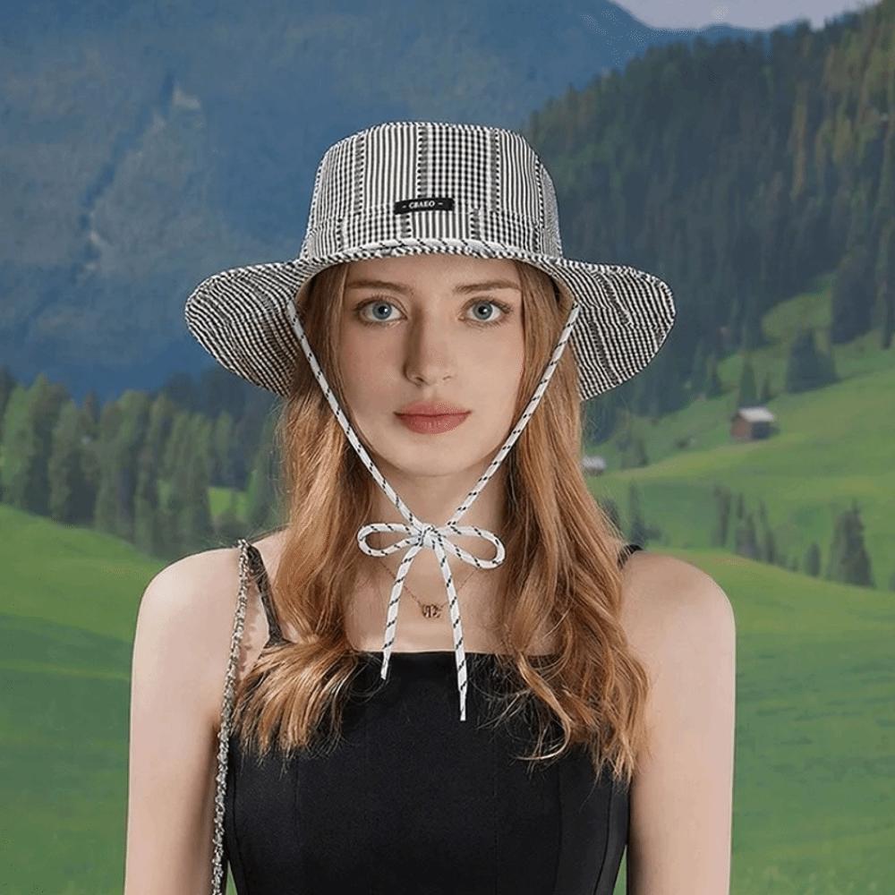 Drawstring Fisherman Hat Breathable Sunscreen Cap Korean Style Spring Summer Hat Women