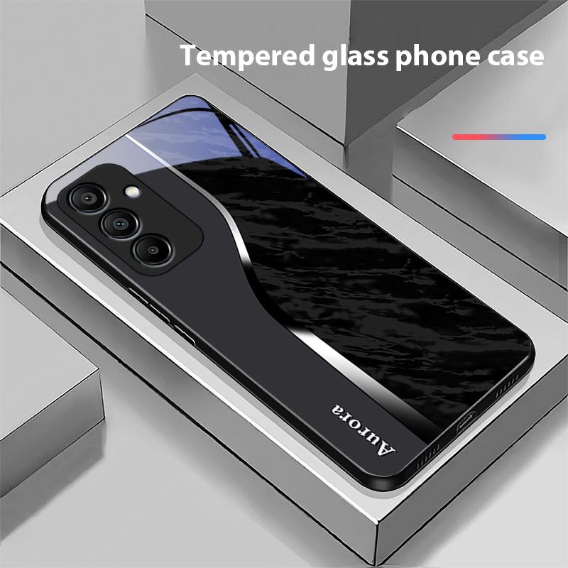 Фиолетовый с узором из воды Для Samsung Galaxy A15 5G 54 4G 51 50 24 35 90 71 12 51 53 52S 80 22 34 Черный Чехол для телефона из закаленного стекла