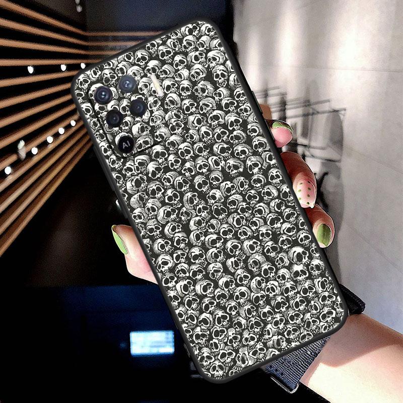 Готический Модный Чехол-Череп Для OPPO A96 A76 A16 A94 A74 A54 A53 A57 S A15 A52 A72 A93 A5 A9 A31 A17 A77 A78 Чехол