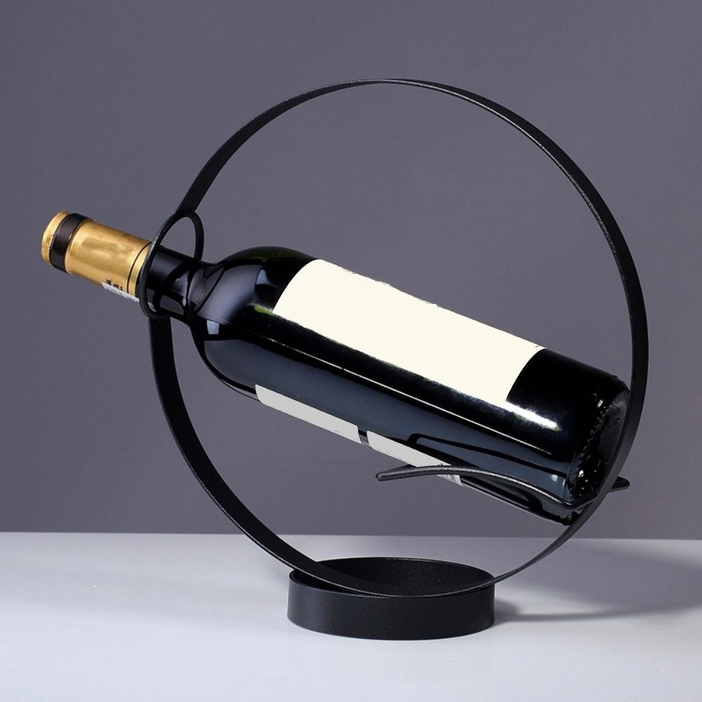 Gold Red Wine Rack Single Wine Bottle Rack Modern Iron Round Wine Rack Restaurant