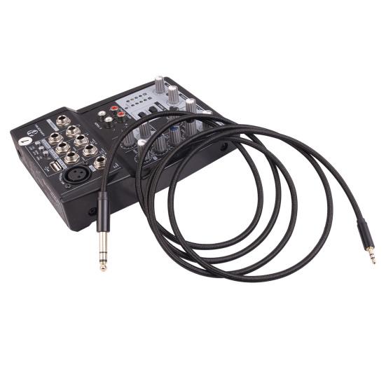 Стерео аудиокабель 3,5 мм - 6,35 мм Позолоченный интерфейс Стабильная передача Защита от помех Универсальный стерео