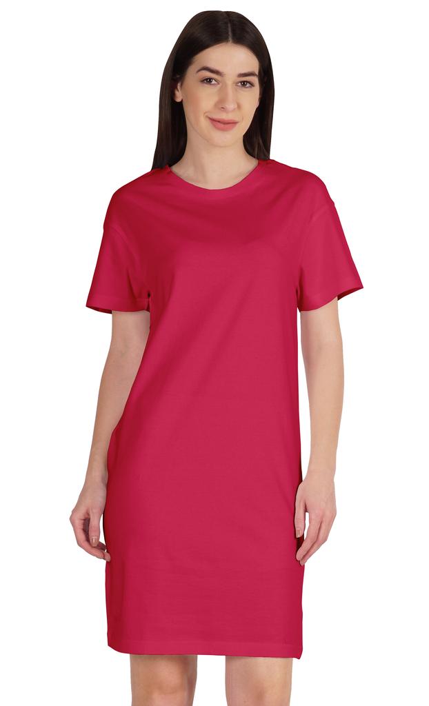 Inkmeso Женское однотонное платье-сдвиг с коротким рукавом, обычного кроя, футболка из хлопкового джерси